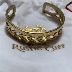 Gold Rustic Cuff bracelet.